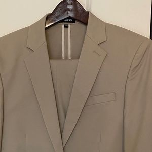 Slim Khaki Cotton-Blend Performance Stretch Suit